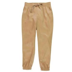 Philantrh women’s Scarlett leather casual joggers size small camel color
